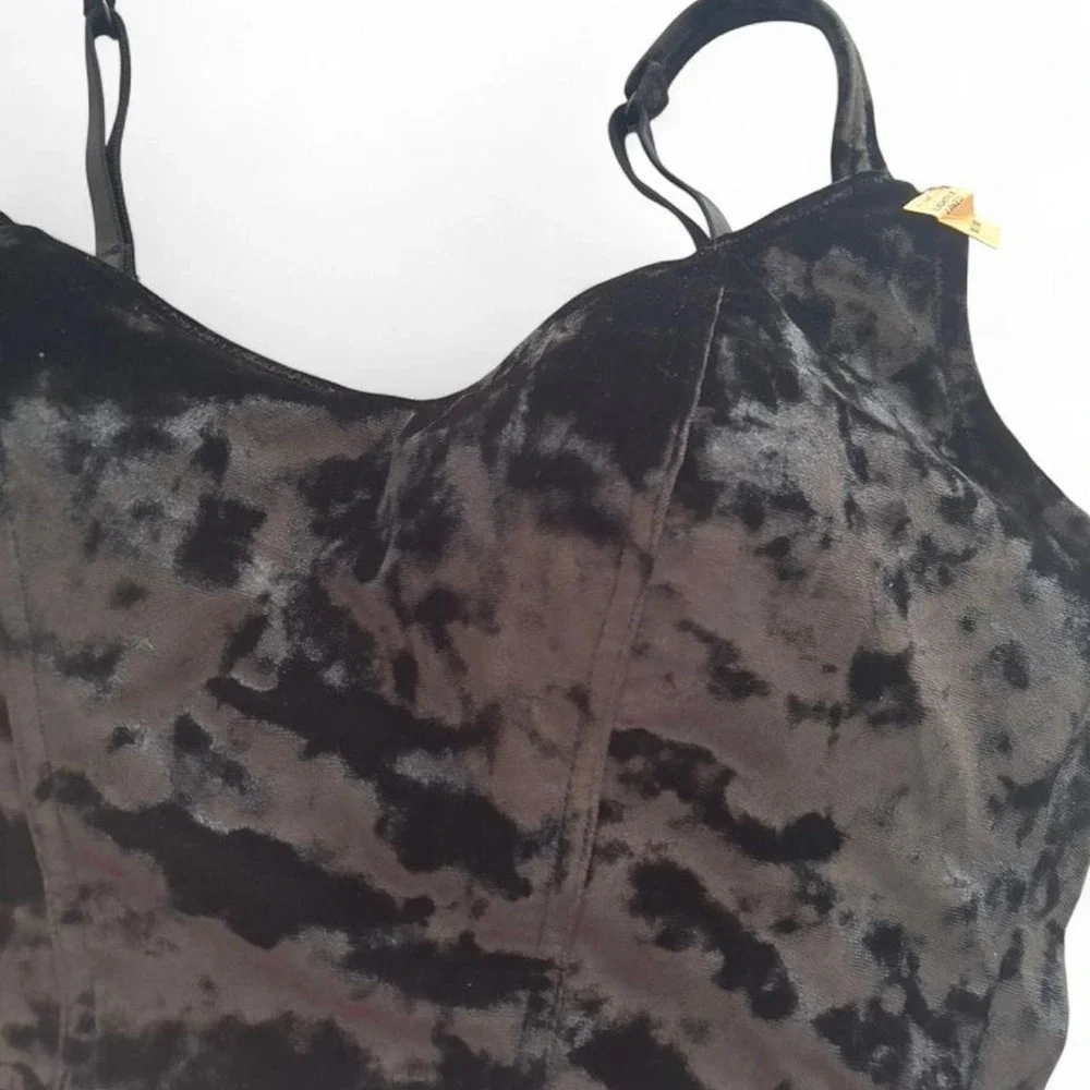 Victoria's Secret PINK black velvet corset top in size Medium